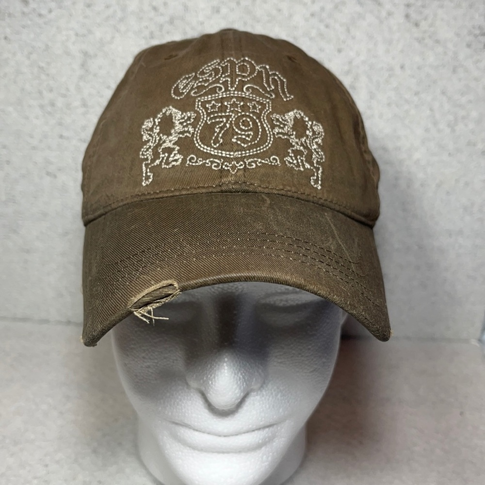 ESPN distressed snap back cap